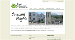 Desktop Screenshot of hopecommunitybuilders.org